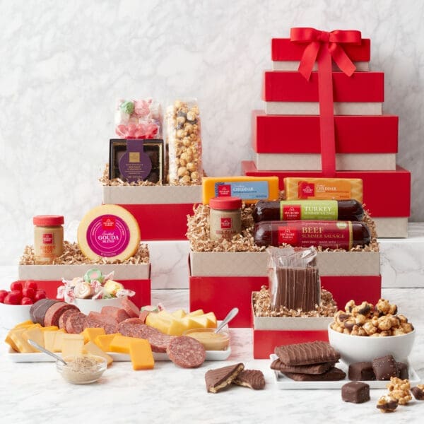 Sweet & Savory Gift Tower | Candy & Chocolate Tower | Hickory Farms
