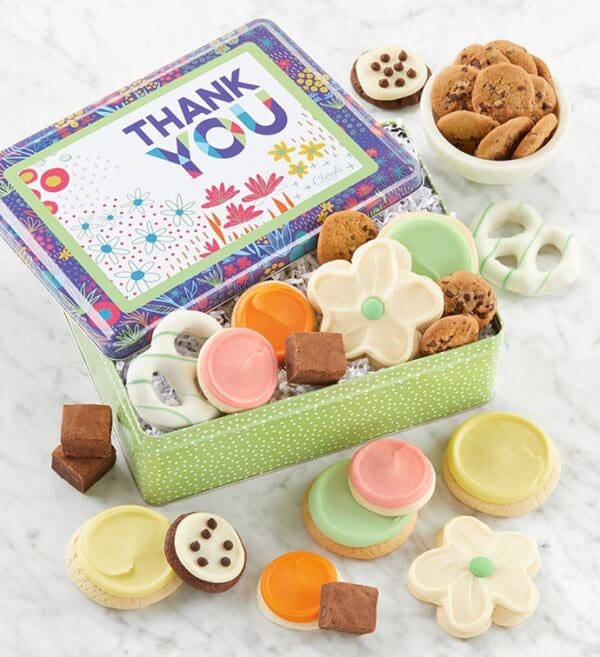 Thank You Cookie Gift Tin - Treats Assortment by Cheryl's Cookies