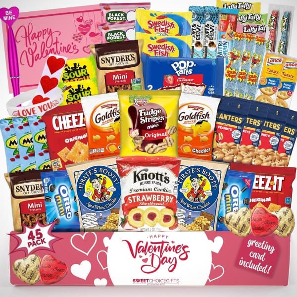 Valentine Pirate's Booty Cheddar Cheese Puffs Snacks Gift Basket