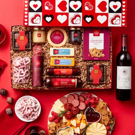 Valentine's Day Charcuterie & Chocolate Gift Box with Wine | Hickory Farms