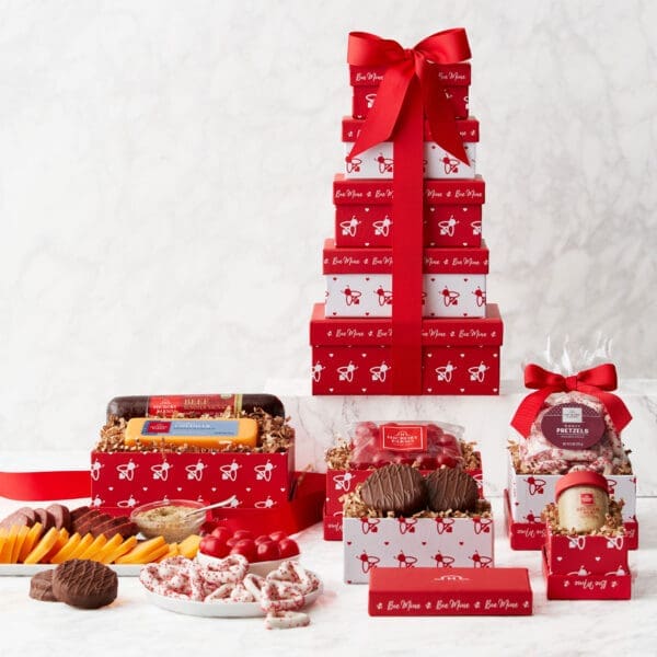 Valentine's Day Sweet & Savory Gift Tower | Hickory Farms
