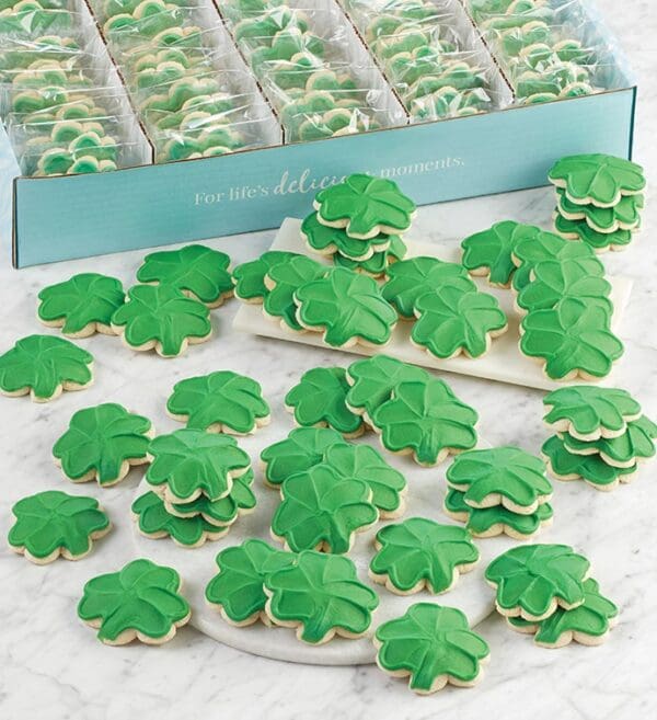 Buttercream Frosted Shamrock Cut-Outs - 100 by Cheryl's Cookies
