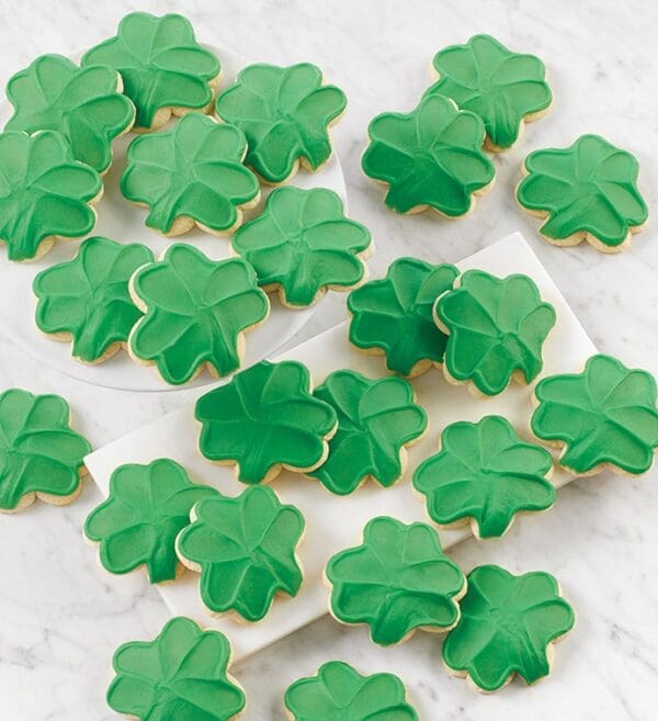 Buttercream Frosted Shamrock Cut-Outs - 24 by Cheryl's Cookies