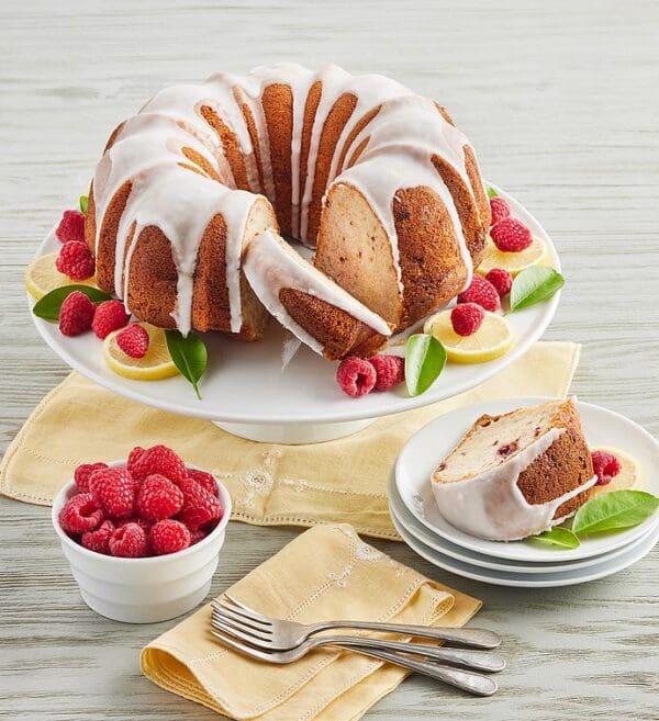 Lemon Raspberry Bundt Cake, Pastries, Baked Goods by Wolfermans
