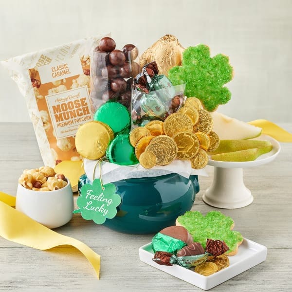 Shamrock Cookies Feeling Lucky St. Patrick's Day Gift Basket