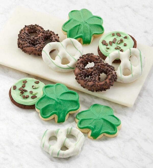 St Patrick's Day Cookie/Pretzel - 10 By Cheryl's Cookies