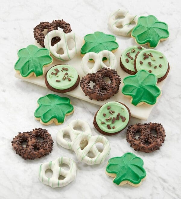 St Patrick's Day Cookie/Pretzel - 20 By Cheryl's Cookies