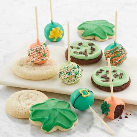 St. Patrick's Day Cake Pops & Cookies by Cheryl's Cookies