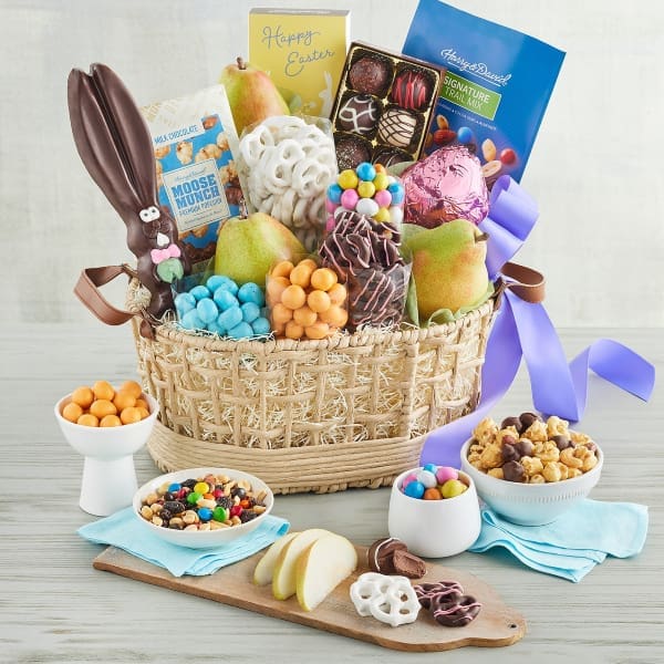 Peter Cottontail Milk Chocolate Bunny Joyful Easter Gift Basket