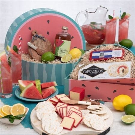 Refreshing Watermelon Cheese and Cracker Gift Box