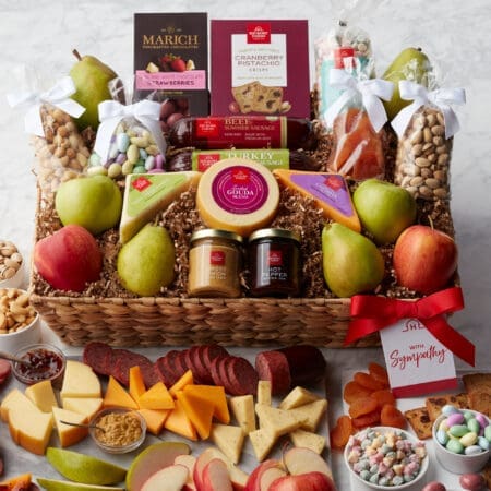 Sympathy Grand Fruit & Snack Gift Basket