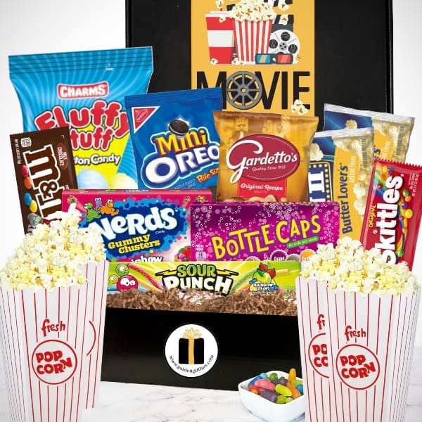 Butter Lover Movie Night Popcorn and Sweets Gift Basket