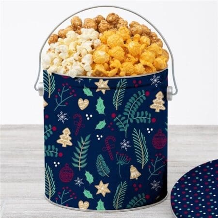 Home For The Holidays Popcorn Tin - Traditional 1-Gallon