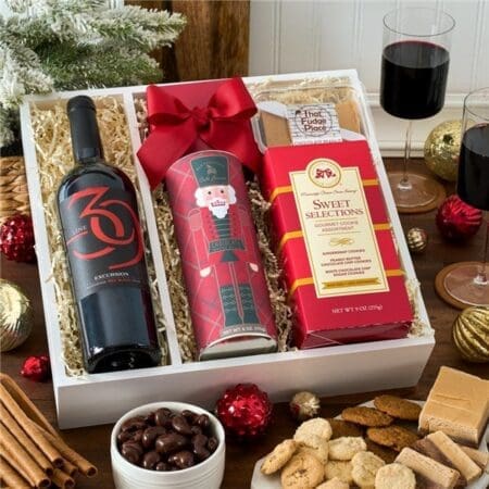 Christmas Red Wine and Chocolate Gift