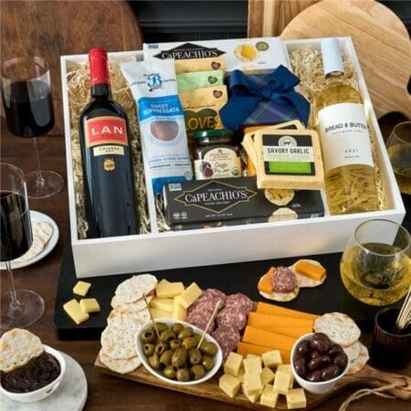 Premium Red Wine and Charcuterie Gift Crate