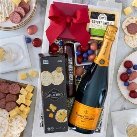 Veuve Champagne and Cheese Gift