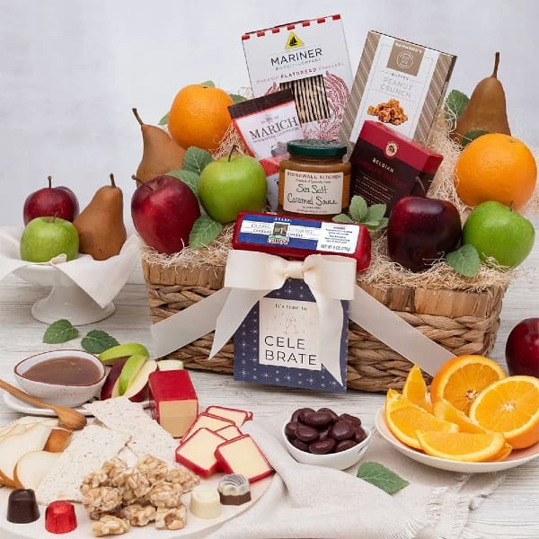 Congratulations Time to Celebrate Fruit Gourmet Gift Basket