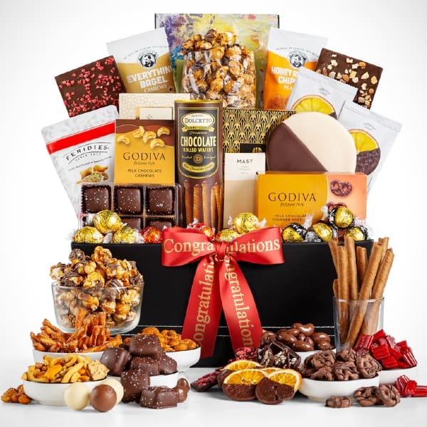 Congratulations Godiva Chocolatier Gourmet Gift Basket