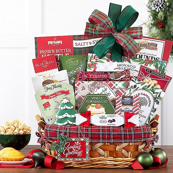 Ghirardelli Dark Chocolate Peppermint Holiday Gift Basket