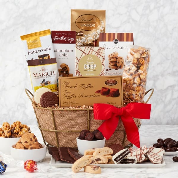 New Year Decadent Lindt Lindor Chocolate Truffles Gift Basket