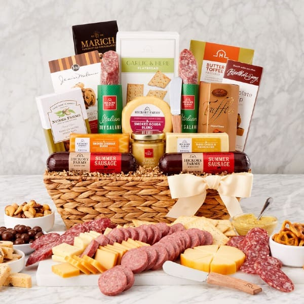 Marich Dark Chocolate & Charcuterie Congratulations Gift Basket