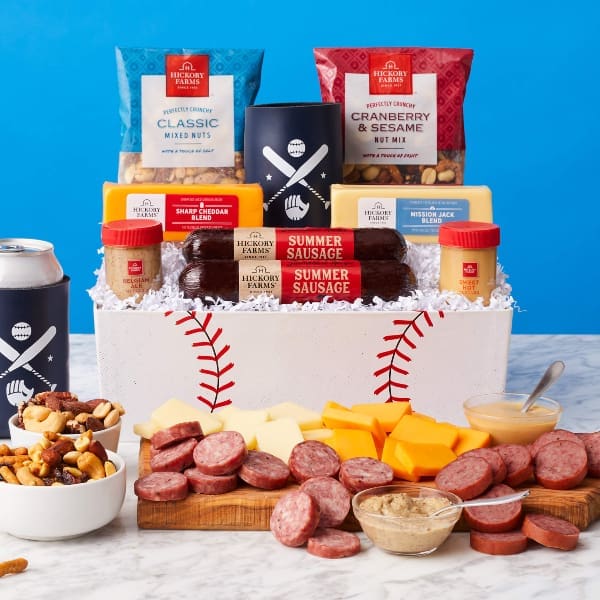 Farmhouse Summer Sausage Baseball MVP Father's Day Gift Basket