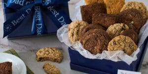 Father's Day Oatmeal Raisin Cookies and Fudge Brownies Gift Basket